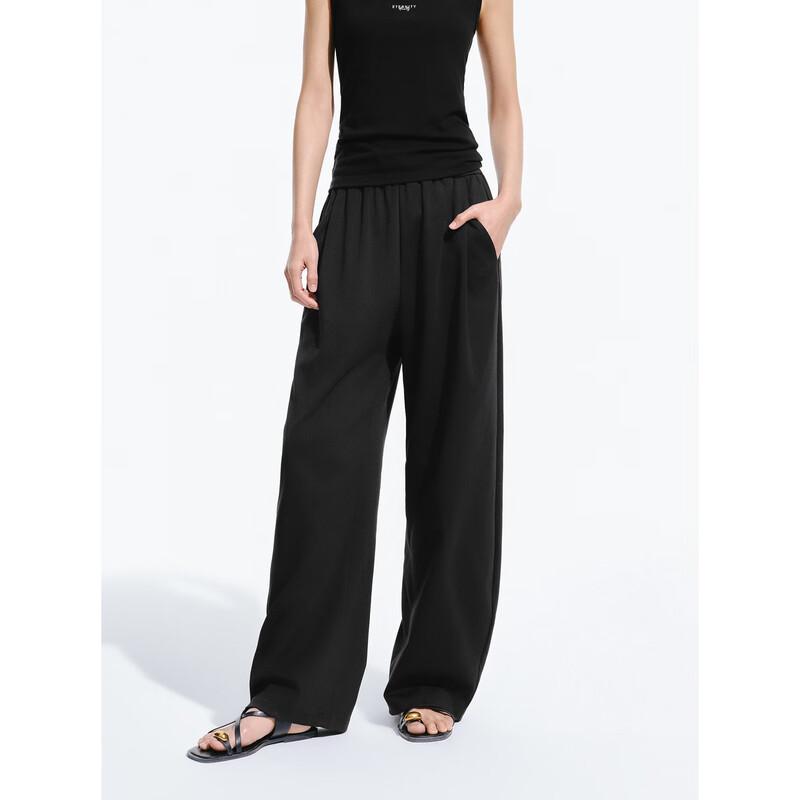 PEACEBIRD Damen High-Waist Loose Knit Casual Hose