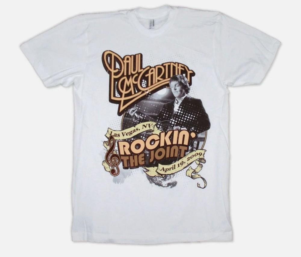 Vintage Paul Mccartney Rockin Las Vegas Joint 2009 Show T-Shirt Fan Gift S-5XL Unisex T-Shirt M