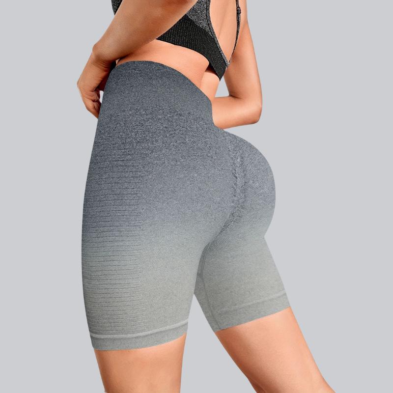 

Women s Gradient High-Waist Butt-Lifting Yoga Shorts - Breathable, Tight-Fitting, Comfortable for Sports & Weightlifting Large сірий колір