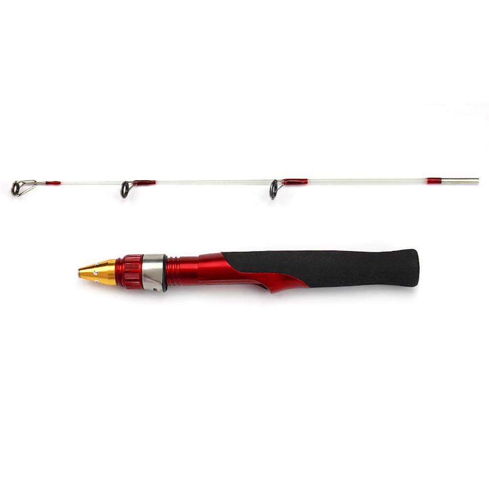 2 piece Fishing Rod Combo Spinning Fishing Soft Handle Ice Winter Fishing Rod Carbon Fiber Mini Fishing Rod Tackle