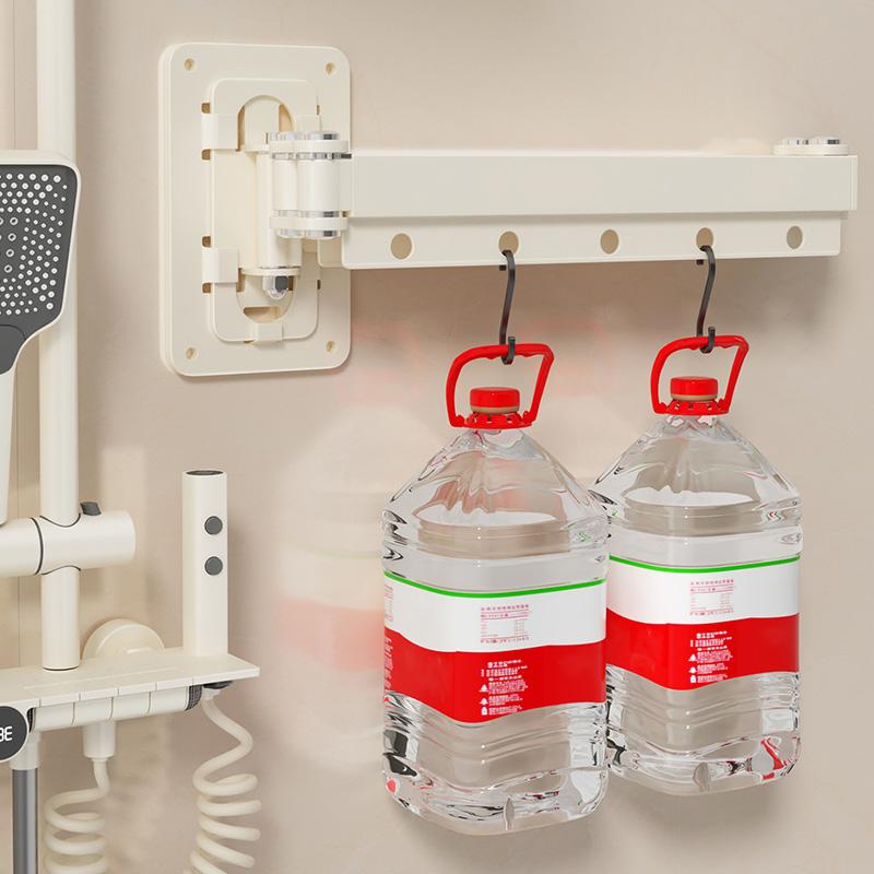 Kein Aufklebe-Stil Faltstange Duschvorhang Unsichtbare Trennwand Badezimmer Wasserdicht Schimmelresistent Balkon Einziehbar