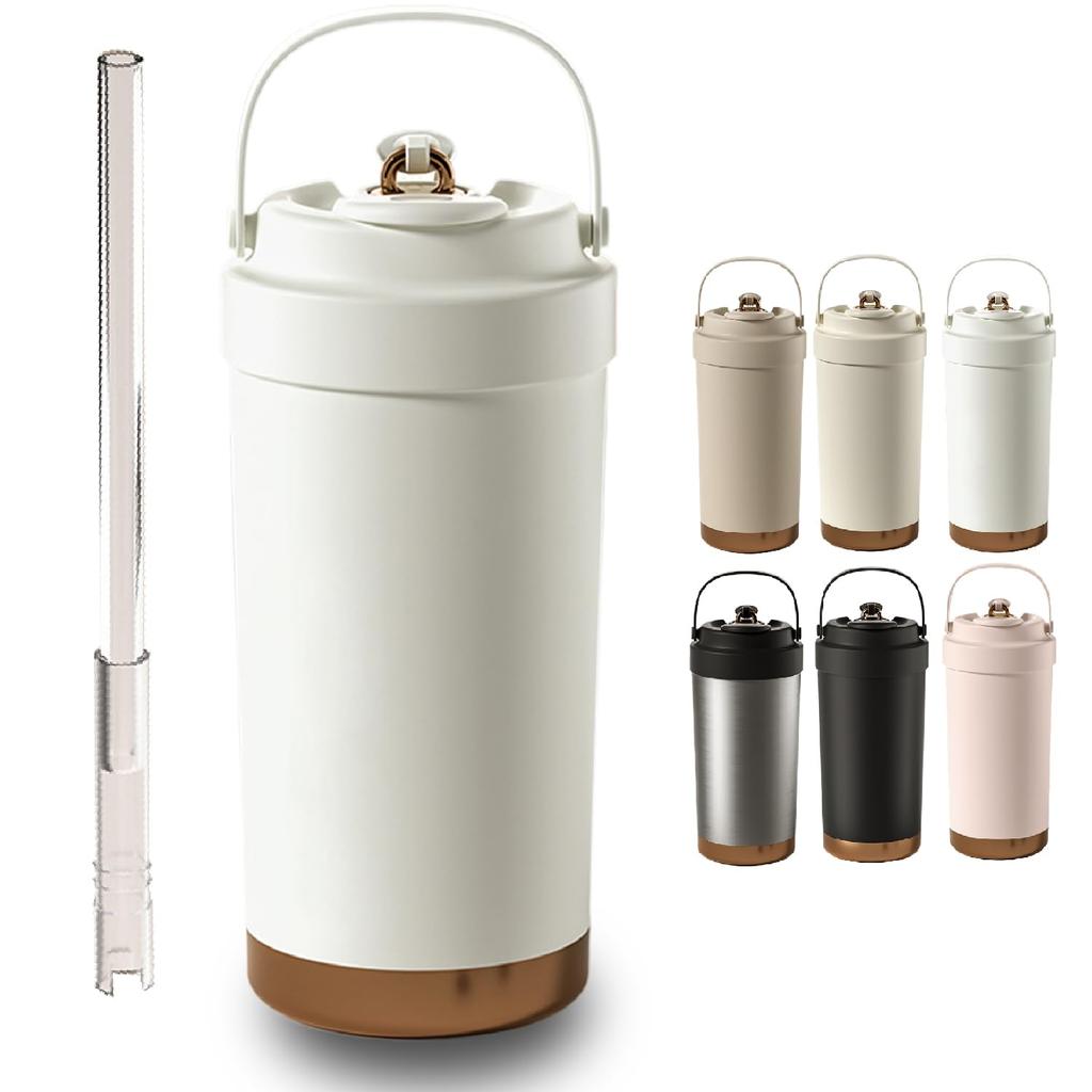 500ml Tumbler with Water 316 Stainless with Large Vacuum Keeps Hot or Direct Stainless Steel Coffee Perfect for Outdoor Cute Gift Straw, Mug, Bottle,