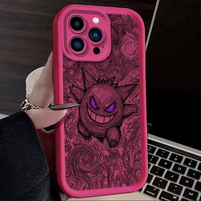 P-Pokemon Gengar Cool Phone Case For iPhone 17 Air 16 16E 15 14 13 12 11 Pro Max X XS X S Max XR SE 2020 SE4 7 8 Silicone Cover