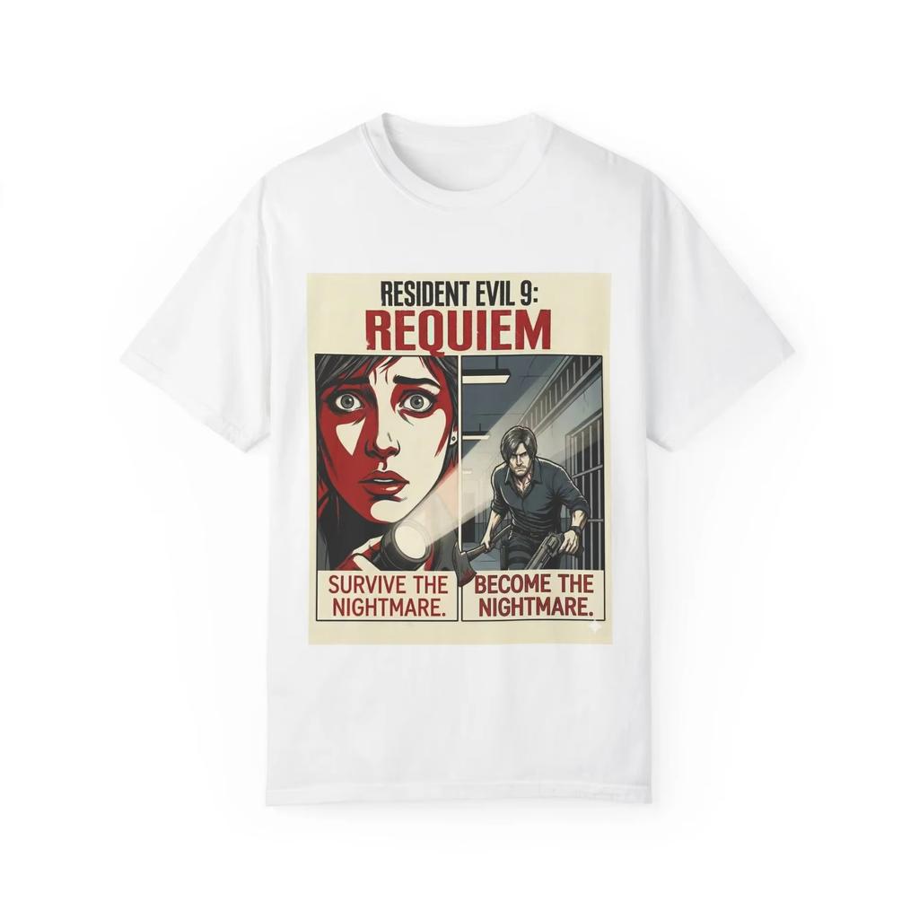 Resident Evil 9 Requiem Graphic 100Cotton Graphics Tshirt Unisex Y2k 2026 Summer New Oneck Retro Fashion Short Sleeve Shirt