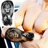 Tiger Flower Temporary Tattoos For Women Men Realistic Lion Scorpion Vampire Skull Compass Fake Tattoo Sticker Forearm Tatoos