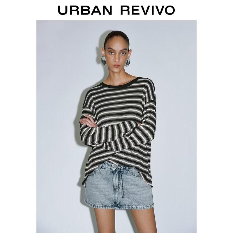 UR2026 Women s Classic Striped Long Sleeve T-Shirt XS