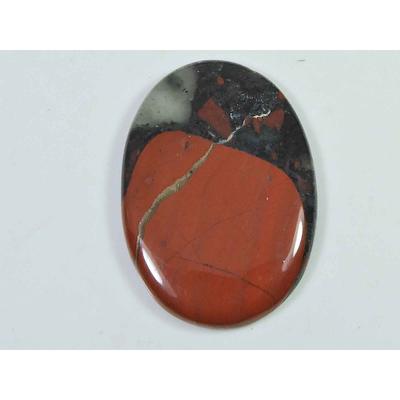 Natural Bloodstone Palm Crytsal 53Cts. Oval Cabochon Loose Gemstone 29X41MM SK-2651