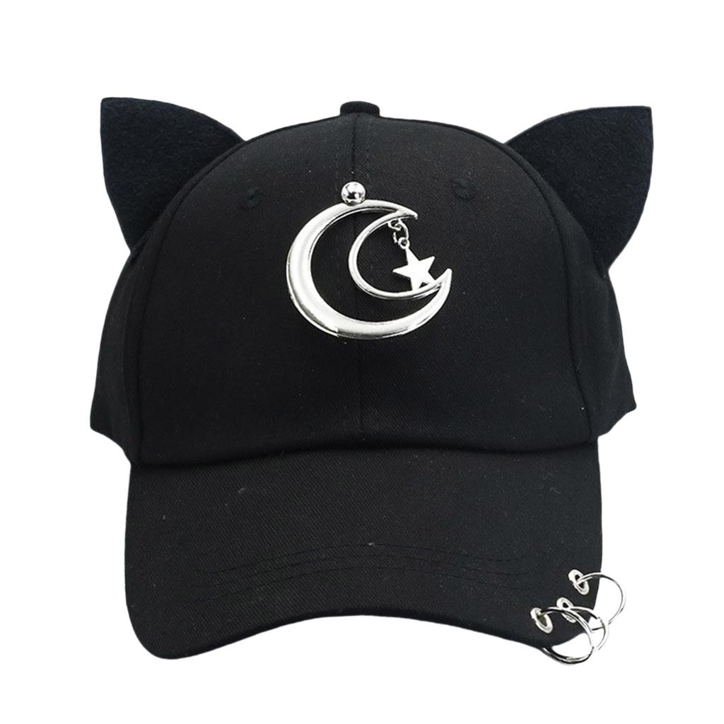 Women Kitten Ears Baseball Hat Cats Ear Versatile Hat for Idol Concert Shows Breathable Hat for Adults