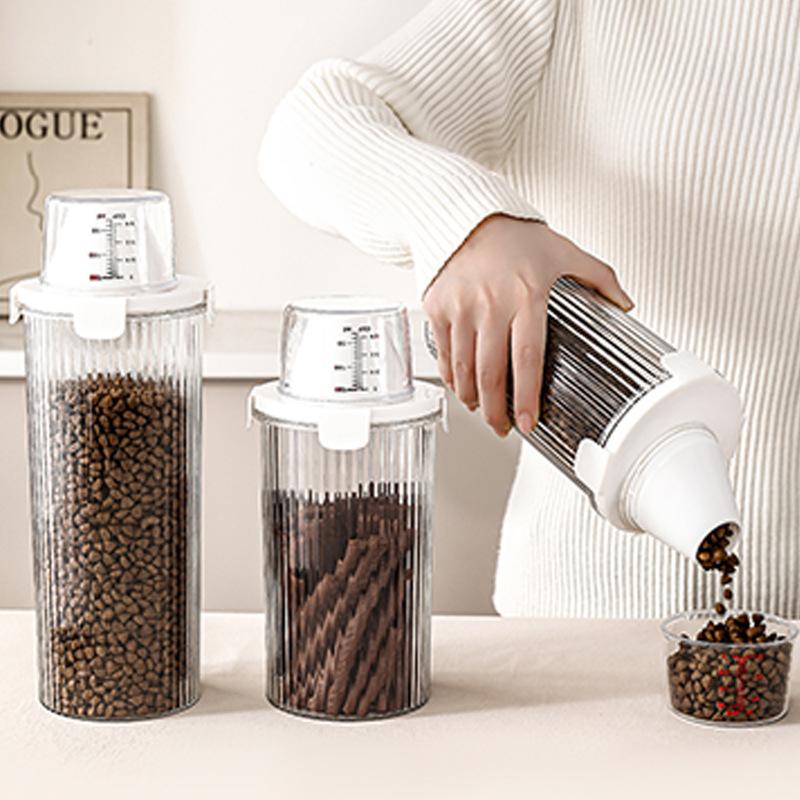 Large-sized Pet Sealed Thickened Storage Jar Storage Jar Portioning Bottle, Large-capacity Measuring Cup