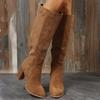 European and American suede over the knee boots for women in autumn 2025 with side zipper high heels and long tube fashion boot