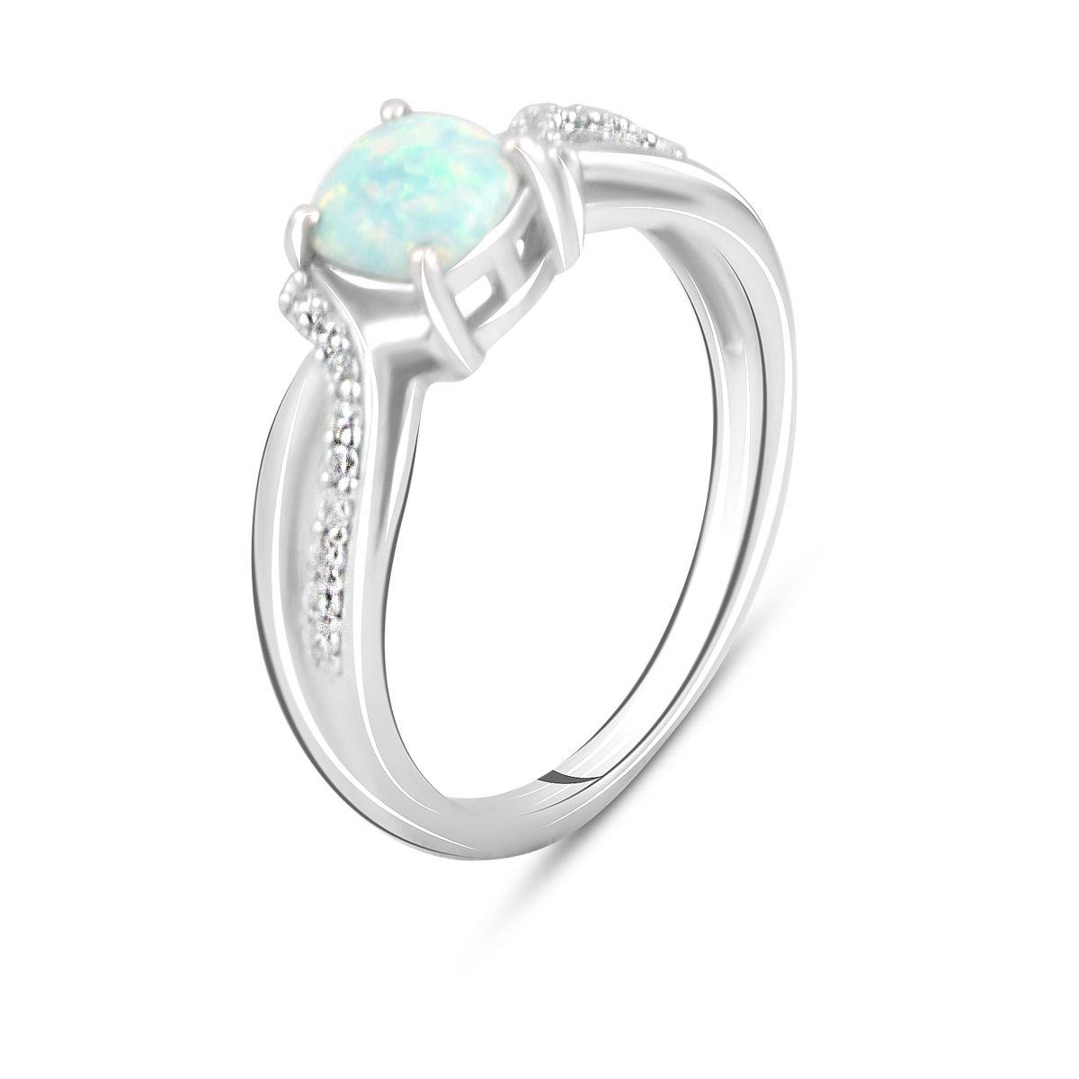 

Срібна каблучка з опалом 0.373ct (2097617) 3.01 гр. 925 проби 18