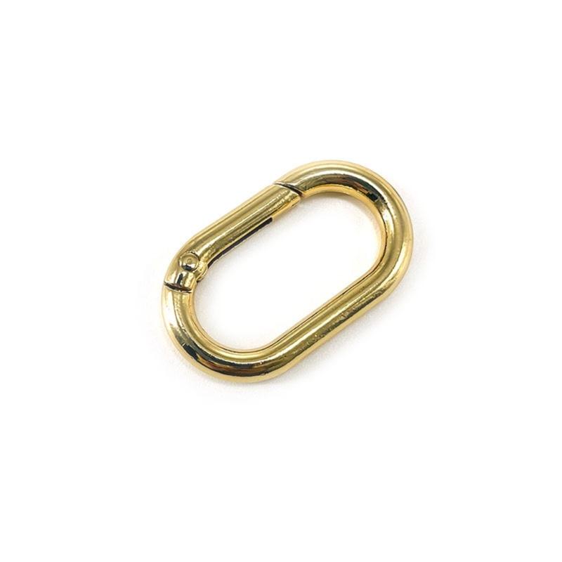 4Pieces Oval Snap Clips for Keychains Hook Buckles and Purse Strap Extender Metal Spring O Rings Clips Carabiner Clips