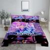 K-Pop D-Demon Hunters 3D Digitální plochá sada potisku Ložnice Prostěradlo Povlak na polštář Ložní souprava pro domácí dekoraci