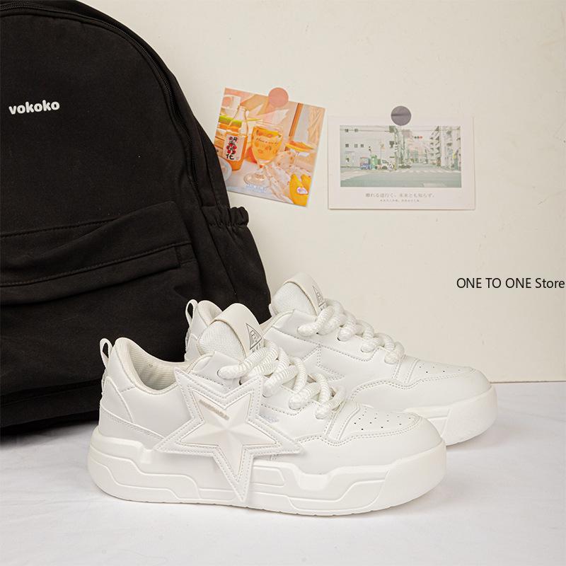 New Star Couple Design Aesthetic Bread Shoes Women Men 2024 Leisure Sports Board Shoes Y2k Student Fashion Versatile Sneakers
