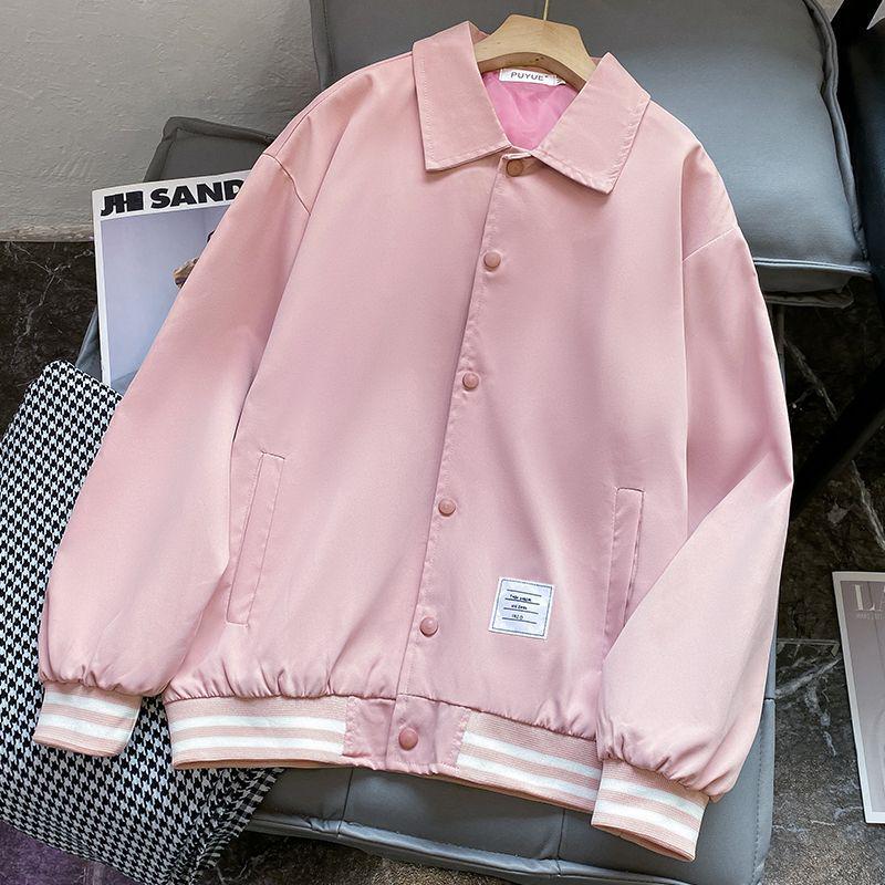 Windproof Unisex Hong Kong Style Baseball Jacket - Versatile Spring/Autumn Outerwear for Students