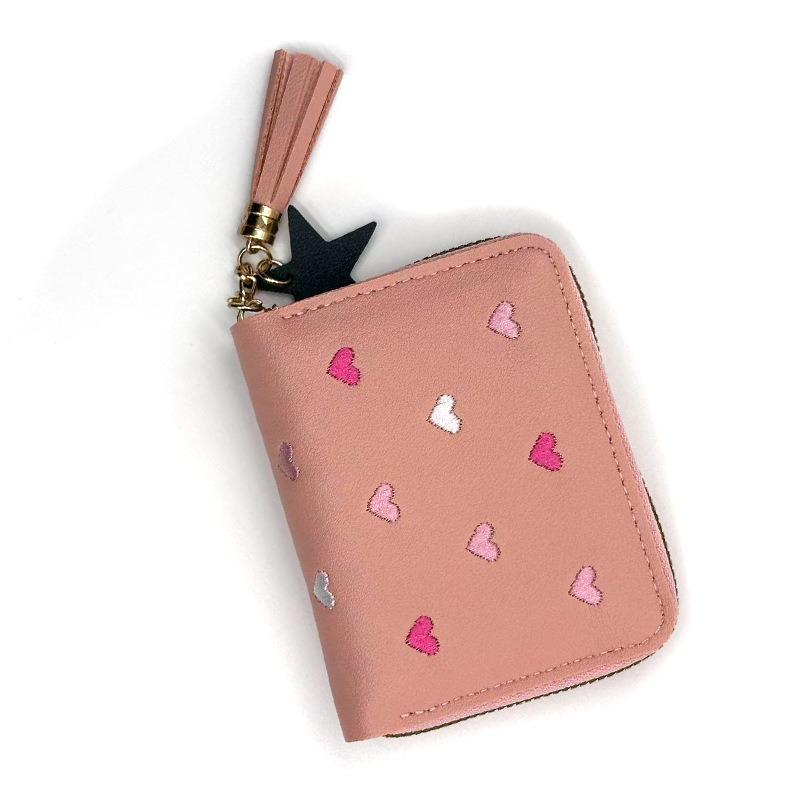 New Multi-functional Wallet Women Ladies Mini Tassel Wallets Cute Short Zipper Lovely Pu Leather Coin Purse Female Hand Wallet