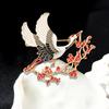 Retro Chinese Style Crane and Plum Blossom High-end Anti-exposure Fashion Animal National Style Collar Pin Brooch