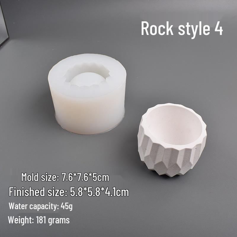 Multi-Style Silicone Mold for DIY Aroma Cup Candles, Chocolate, and Rock Cement Flower Pots