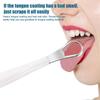 White Small Opening Stainless Steel Tongue Scraper Non-Slip Handle Breath Fresh Tongue Tools Toothbrush Coated Oral Hygiene Care