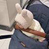 Autumn Winter Baby Earflap Hat Soft Fuzzy Newborn Fetal Cap Soft Bunny Ear Hat  For Baby Girls