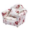 1:12 Dollhouse Miniature Floral Single Sofa for Living Rooms or Bedrooms