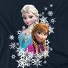 Frozen Unisex Adult Anna And Elsa Snowflake Portrait T-Shirt