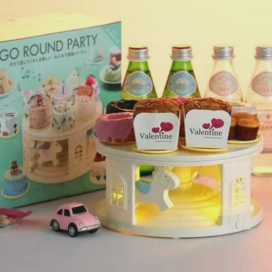 Automatic Rotating Dessert Sushi and Cake Display Stand for Parties