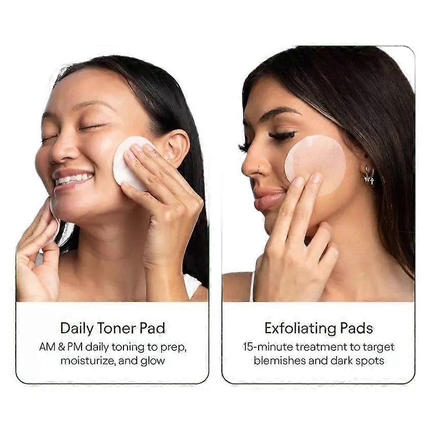 Jiyu Koreanische Hautpflege Anti-Aging Toner-Pads zur Minimierung von Pigmentflecken & Falten, Porenverfeinerung & Aufhellung, 60 Stück