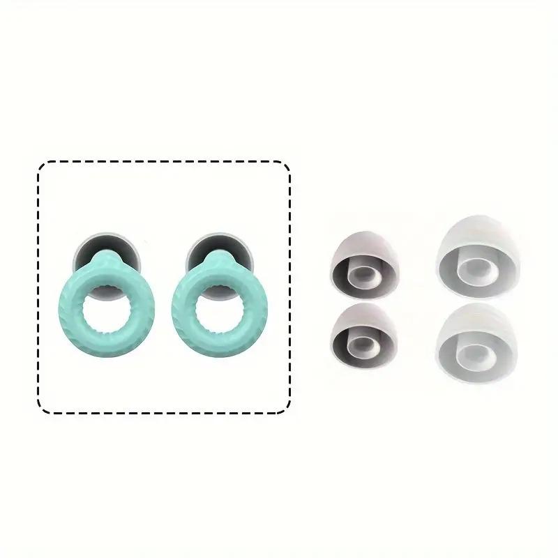 1Pair Sleep Noise Reduction Earplug Soft Silicone Waterproof Upgraded model Reusable Suitable Sleep Swimming Noise Filter Creat