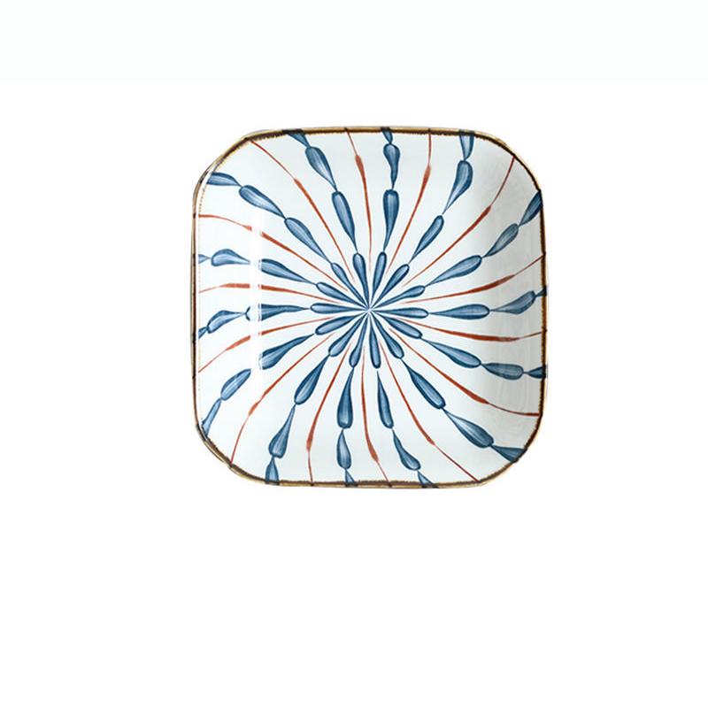 

Посуда, миска, тарелка, подглазурная керамическая миска, бытовая креативная миска для риса, миска для супа, миска для лапши, квадратная тарелка 7