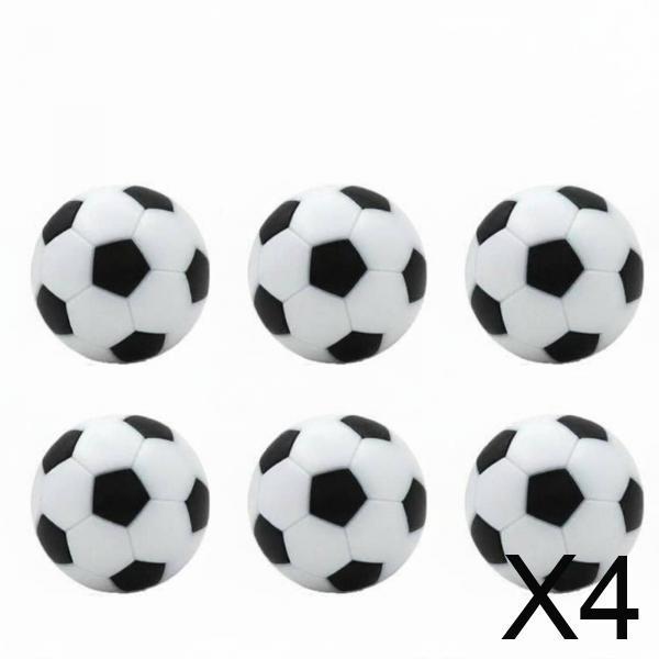 6x6 Pieces 28 Mm Foosball Ball Standard Size Black and White Table Soccer Material