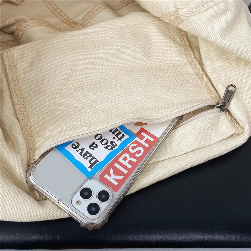 Lazy Style Washed Canvas Bag: Women's Large Capacity Crossbody and Shoulder Tote
