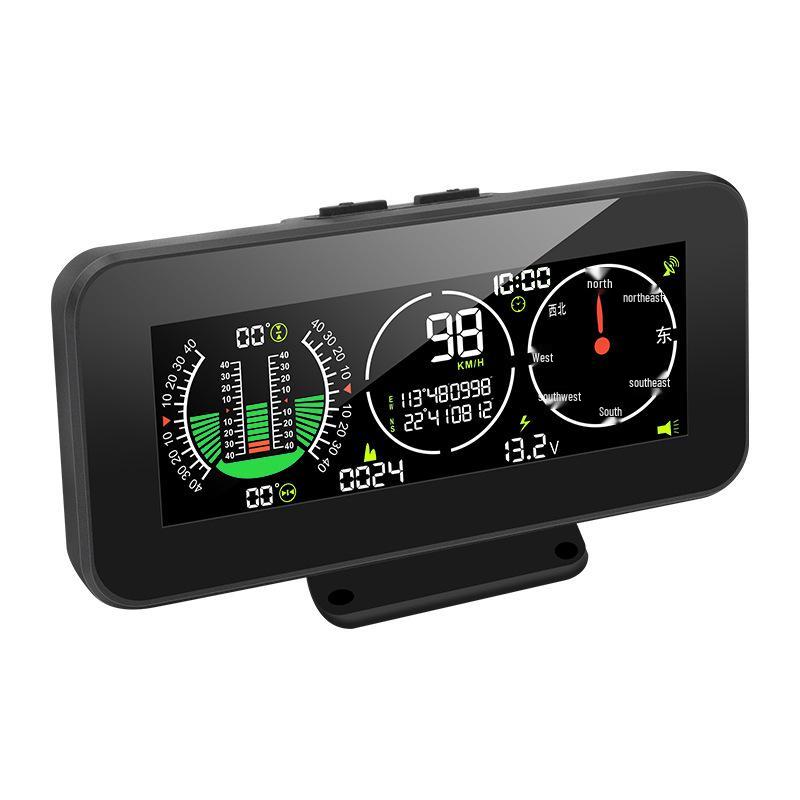 Универсальный GPS-дисплей для автомобиля (HUD): Скорость, Высота, Компас, Широта и Долгота, Внедорожный Инклинометр
