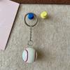 Creative 3D Basketball Football Keychain Handmade Resin Sport Theme Decoration For Bags Keys Car Interior Gift