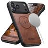 EUCAGR Frosted Feel Faux Leather Wireless Charging Magnet Phone Case For iPhone 17 Pro Max 16 Plus 15 14 13 12Pro Max Back Cover