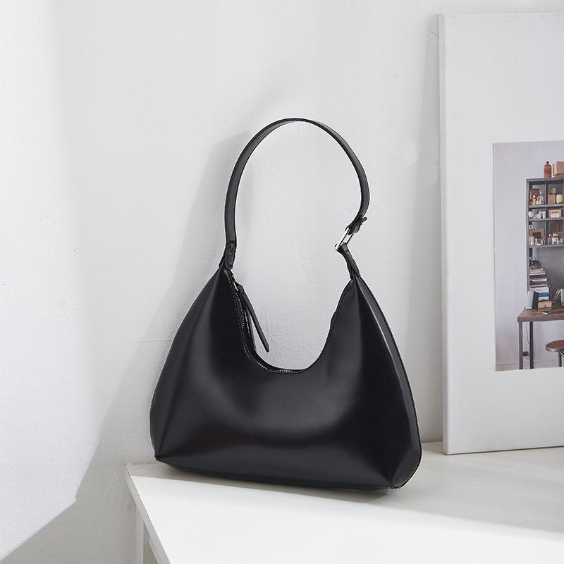 

Трендовые маленькие нишевые сумки для переноски, модные новые женские однотонные дизайнерские сумки, универсальные женские сумки в корейском стиле в форме полумесяца, подмышечные сумки