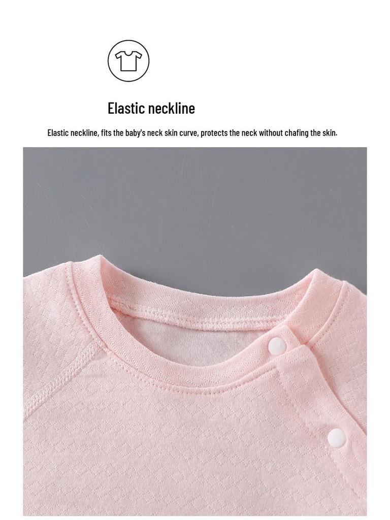 Unisex Pure Cotton Long Sleeve Onesie for Newborns - Spring/Autumn