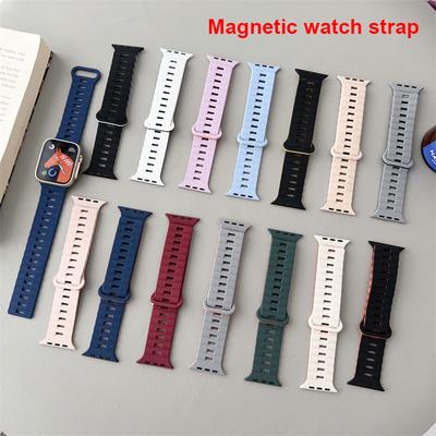 Silikonová smyčka Magnetický pásek Pro pásek Apple Watch 44 mm 40 mm 45 mm 49 mm 41 mm 38 mm 42 mm Náramek iWatch série 8 3 5 4 SE 6 7 Ultra