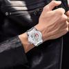 MINI FOCUS Brand Watch Multi-functional Calendar Waterproof Stainless Steel Strap Men Quartz Watches