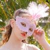 1Pcs Peacock Feathers Party Mask Lace Masquerade Mask New Half Face Mask  For Adult Child