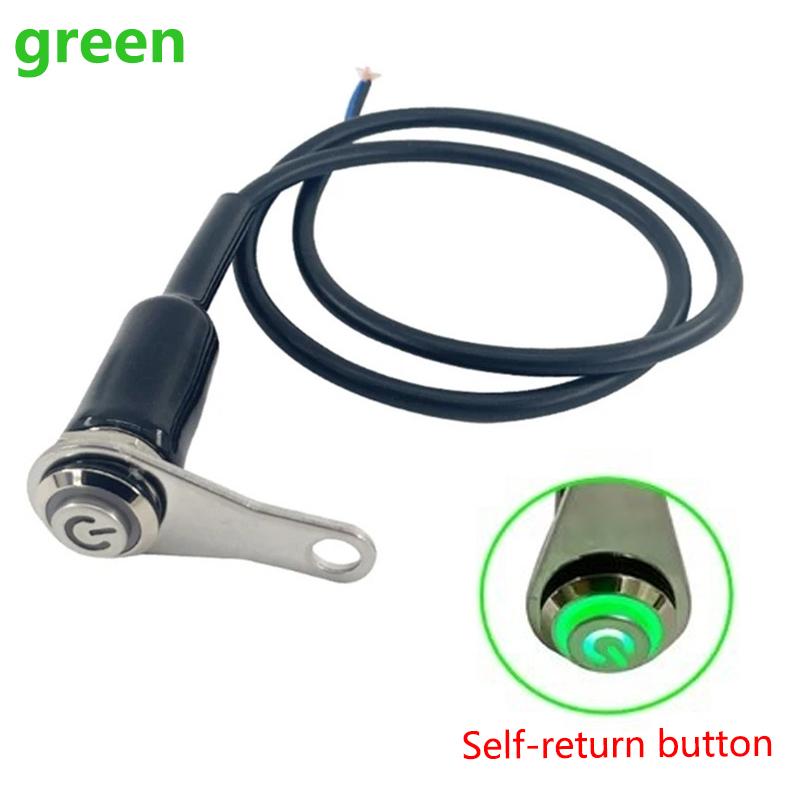 1pc LED Motorcycle Switch ON+OFF Handlebar Mount Aluminum Alloy Waterproof 12V Fog Light Lamps Motorbike Horn Push Button Switch