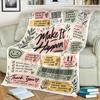 Small Business Motivational Blanket, Make It Happen Blanket, Entrepreneur Gift, Creative Studio Decor, Inspirational Business Gift