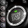 Sparkling Engine Start Stop Button Cover Bling Ignition Knob Stylish Car Interior Accessory & Shiny Gift for Automotive Enthusiasts