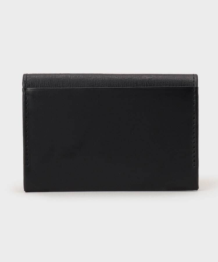 Business Card Holder Color Embossed Leather Business Card Holder IC Card Tier G8701294 Black [Takeo Kikuchi] & Men's (619) 00(FREE)