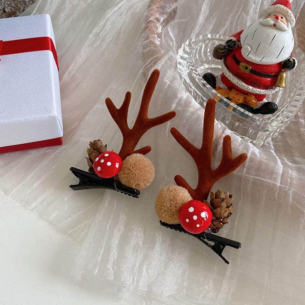 

Верхний зажим Рождественские украшения Рога оленя Заколка Рога Заколка для волос Декор С Рождеством Христовым Аксессуары для волос B1