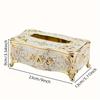 [Rose Pattern Tissue Box] Golden-plated Luxurious Tissue Box - Rose Pattern, European and American Style - Suitable for Multiple Rooms and Occasions