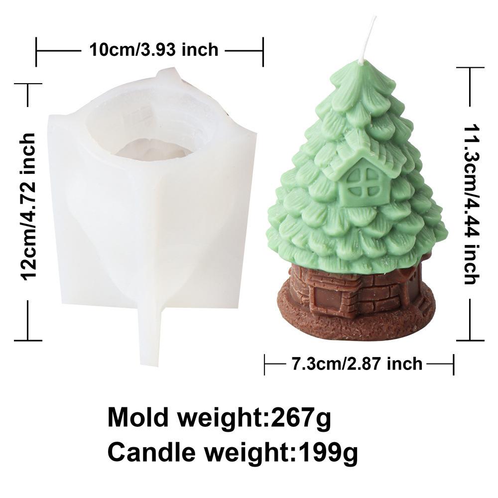 Santa Claus Christmas Tree Candle Silicone Mold Snowman Christmas Tree Candle Mold House Tree Candle Mold Christmas Decor Gift