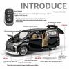 Alloy 1/24 Toyota Elfa car model can be remotely opened door simulation sound and light children's toy car boy car gift
