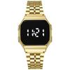 New F Metal Steel Band Touchscreen LED Electronic Watch, Women's Niche Fashion Sports Waterproof LED Electronic Watch