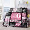 Birthday Customize Text Blanket Lightweight Personalized Blanket Soft & Cozy Throw For Bedding Chair Nap Bed for All Occasions